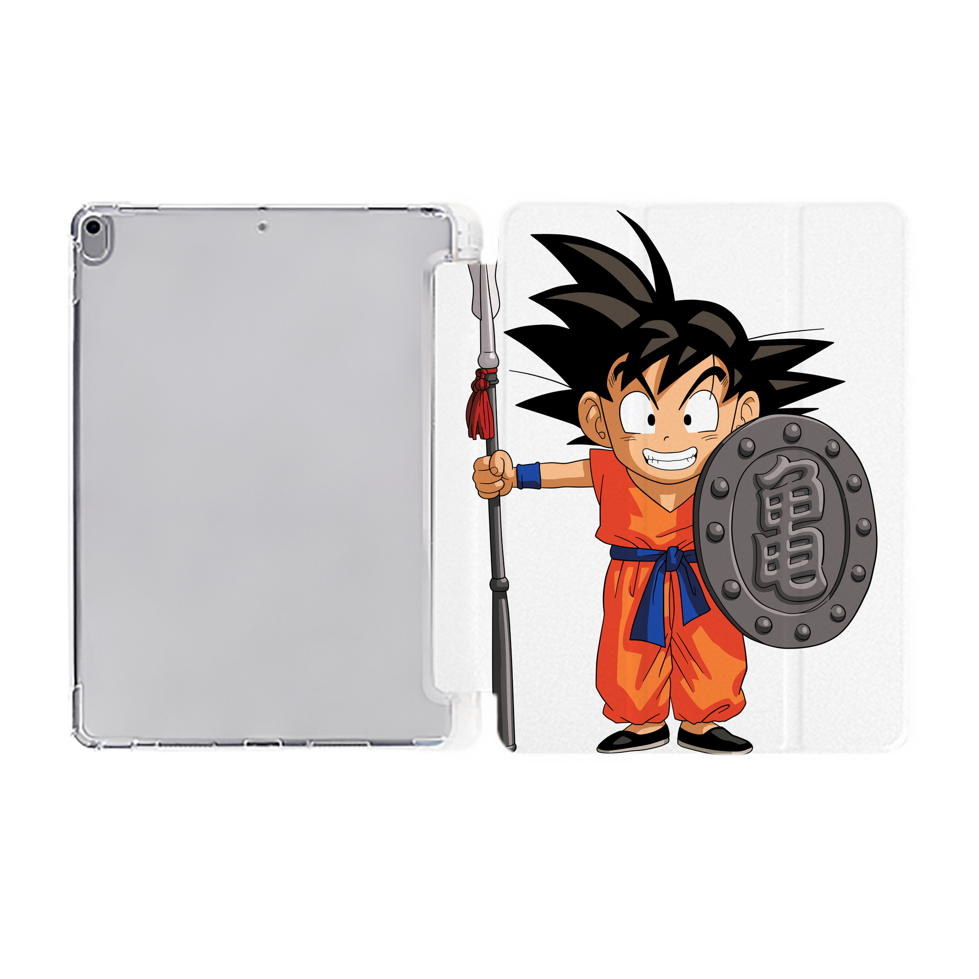 （画像用） ドラゴンボール 孫悟空（そん ごくう）Son Goku カカロット DRAGON BALL Kakarotto IPad ケース ペン収納付き 三つ折りスタンド PUレザー×シリコン 対応機種9.5/10.5/10.9インチ
